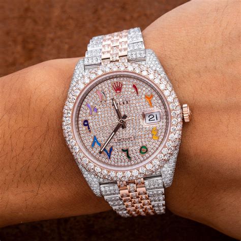 diamond encrusted rose gold rolex|rolex full diamond prix.